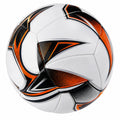 Ballon de football blanc, orange et noir pour matchs et entraînements