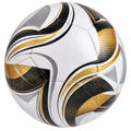 Ballon de football blanc, or et noir pour entraînement