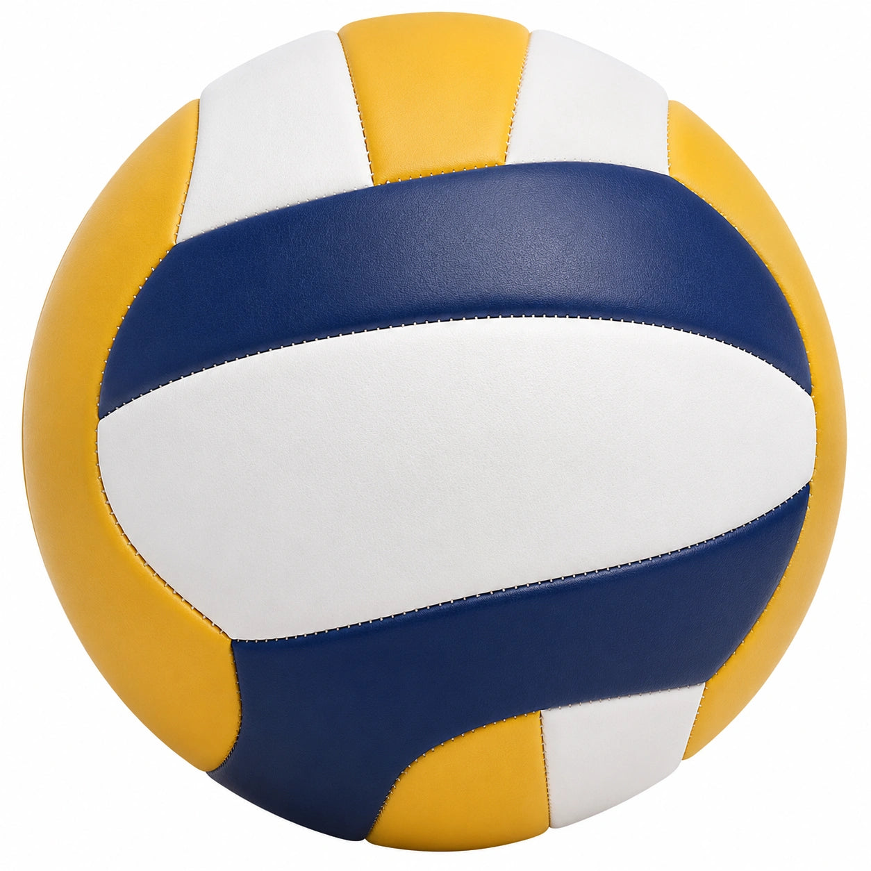 Ballon de volley bleu, blanc et jaune