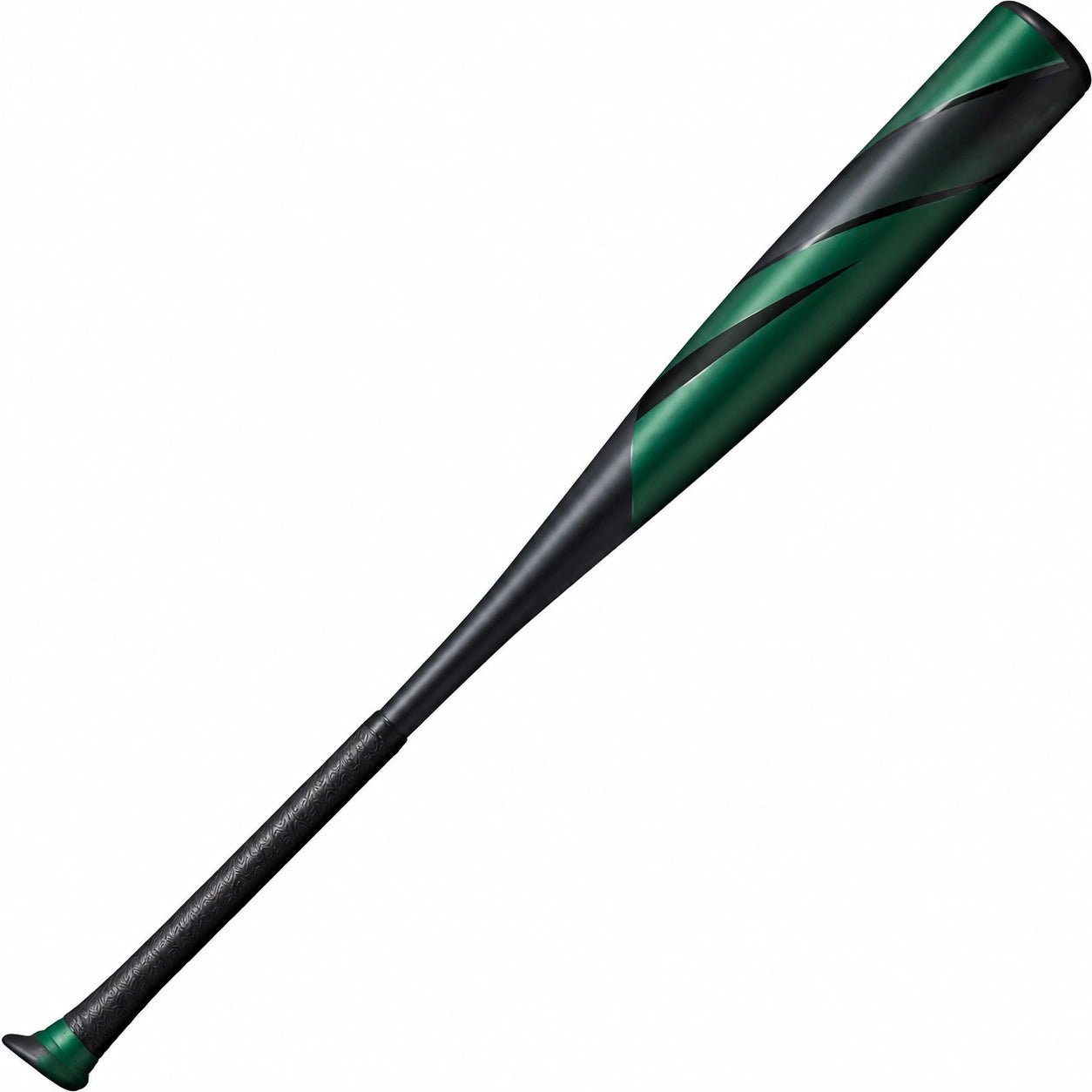 Batte de baseball 85 cm noir et vert avec poignée antidérapante