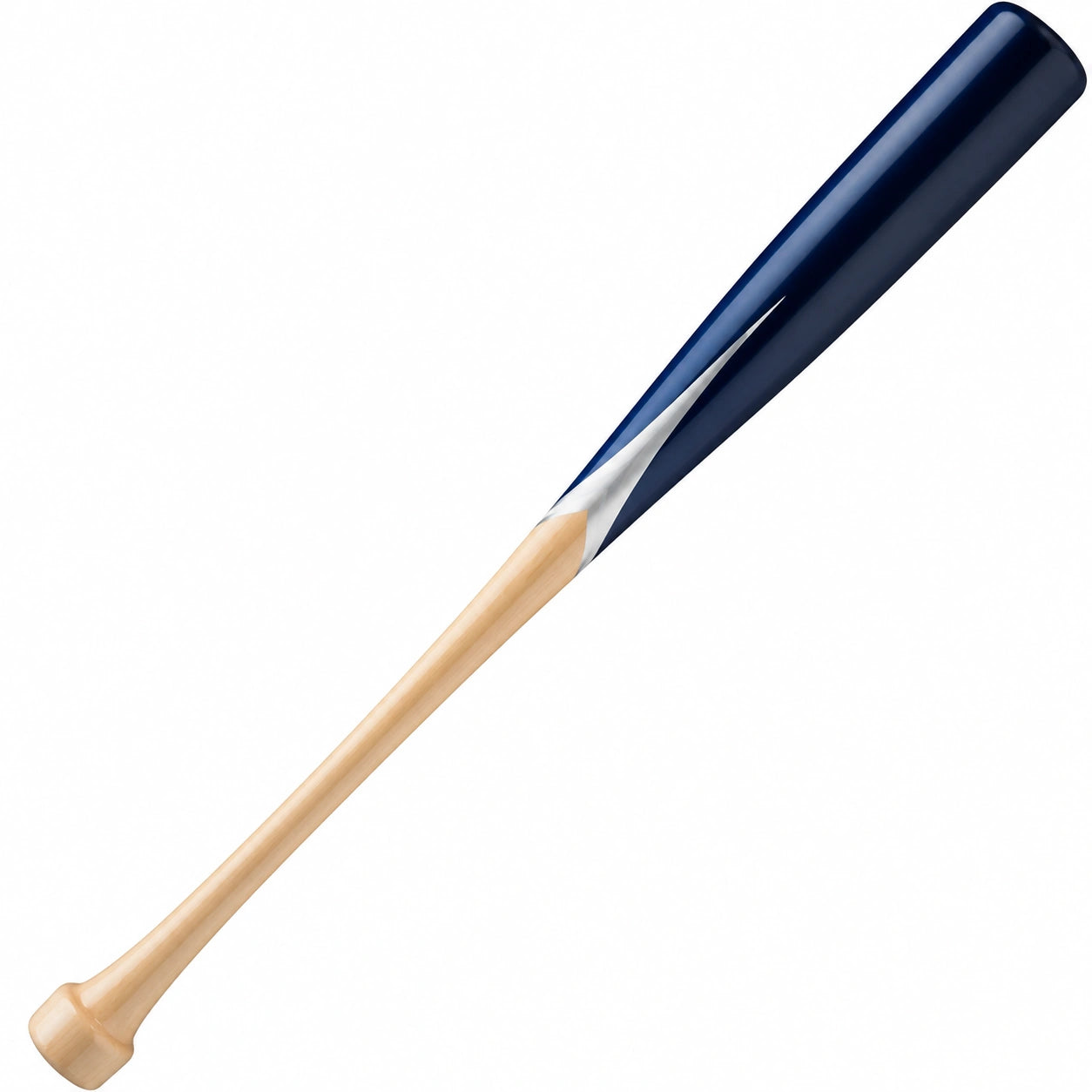 Batte de baseball en bois bleu marine et naturel