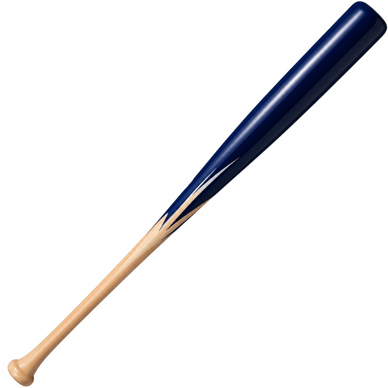 Batte de baseball 85 cm bleu marine et bois
