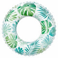 Bouée gonflable à motif tropical pour piscine - Vert