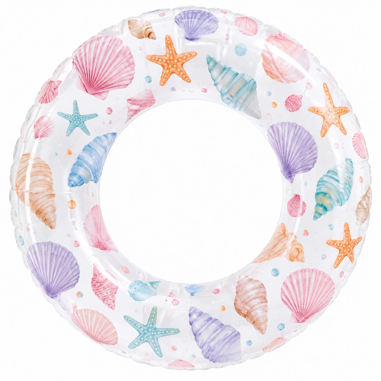 Bouée Gonflable Coquillages et Étoiles de Mer Multicolore