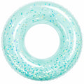 Bouée Gonflable Pailletée Vert Transparent
