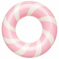 Bouée gonflable en spirale rose et blanc pour piscine