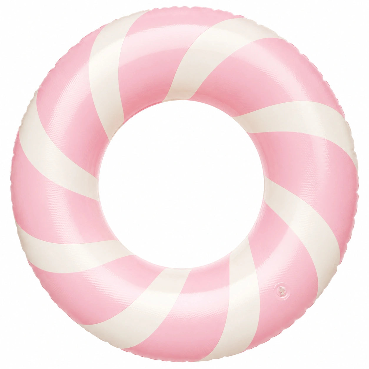 Bouée gonflable en spirale rose et blanc pour piscine