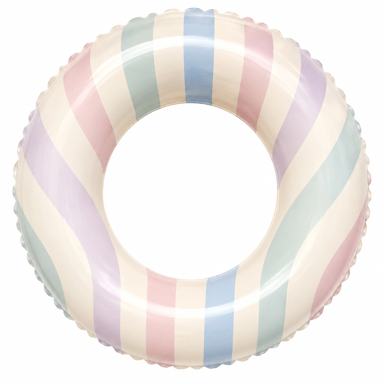 Bouée Gonflable Ronde Multicolore Rayée 90 cm