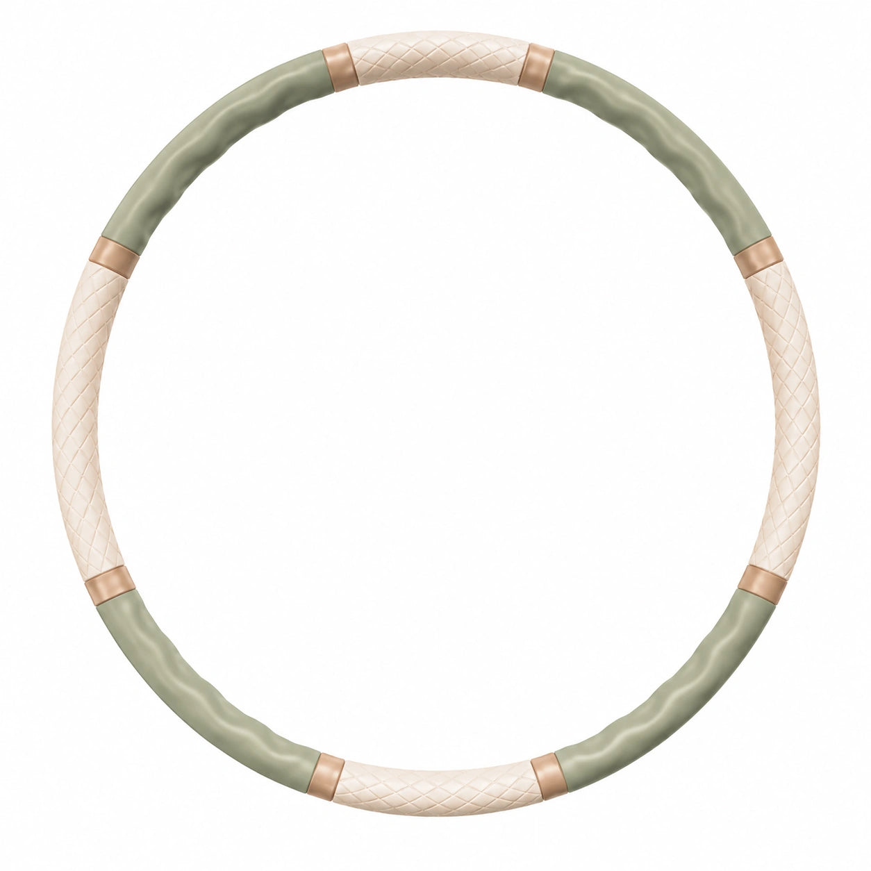Cerceau de Fitness Détachable 90 cm Vert/Beige